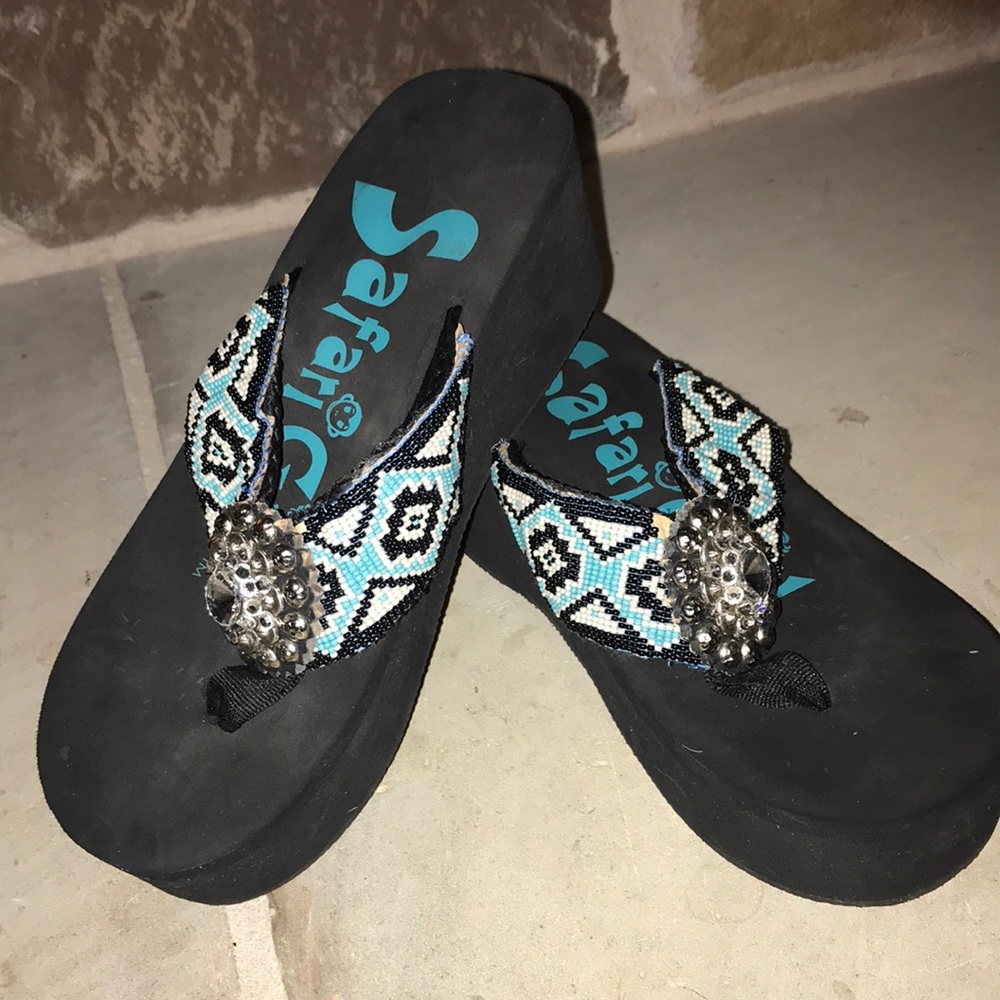 Safari Girl Rhinestone Flip Flop